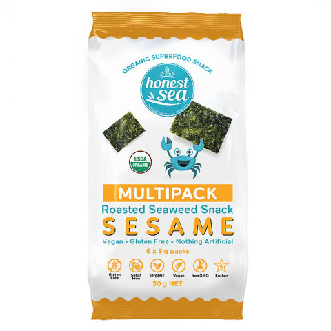 Honest Sea Organic Seaweed Snacks Sesame Multipack