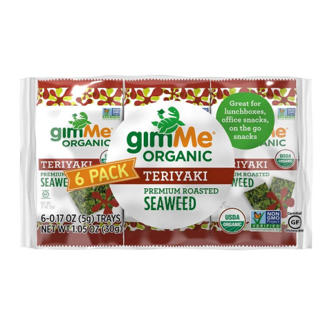 Gimme Organic Teriyaki Roasted Seaweed Snacks 6 packs