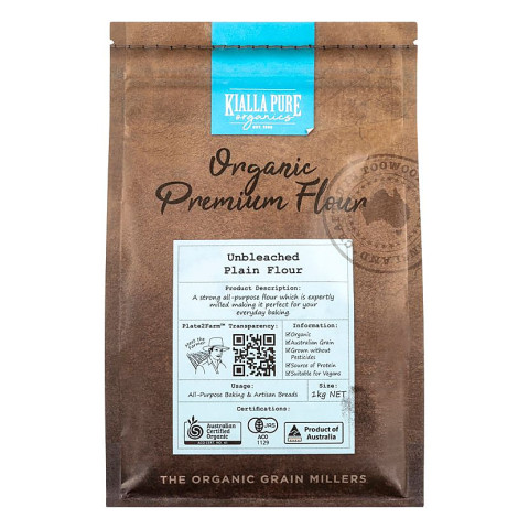 Kialla Organic Unbleached Plain Flour