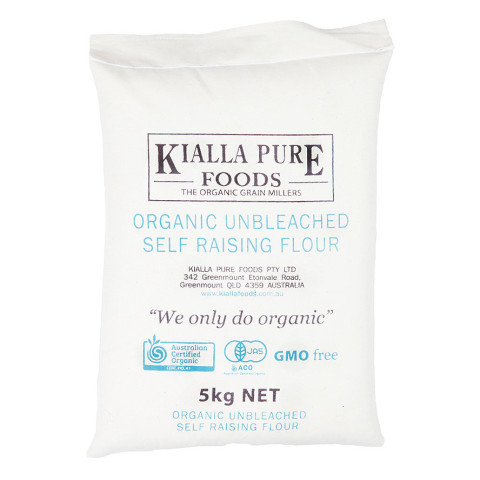 Kialla Organic Unbleached Self Raising Flour BULK  (calico bag)
