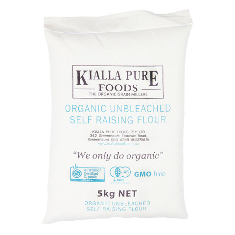 Kialla Organic Unbleached Self Raising Flour BULK (calico bag)