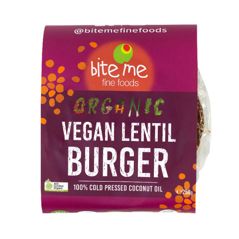Bite Me Fine Foods Organic Vegan Lentil Burger Patties