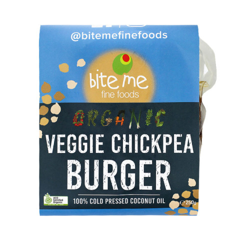 Bite Me Fine Foods Organic Veggie Chickpea Burger Patties