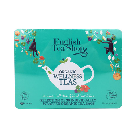 English Tea Shop Organic Wellness Collection Blue Tin