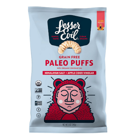 Lesser Evil Paleo Puffs Himalayan Salt and Apple Cider Vinegar