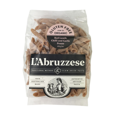 L'Abruzzese Pasta - Penne Red Lentil Chilli Garlic