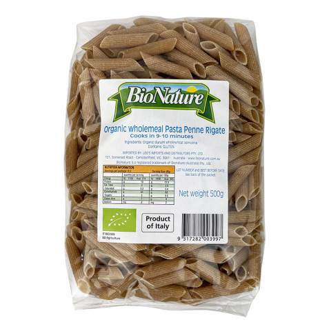 BioNature Pasta Penne Wholemeal Bulk Buy