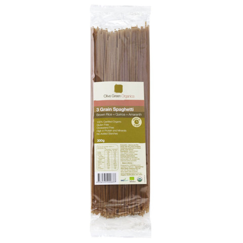 Olive Green Organics Pasta Brown Rice, Quinoa and Amaranth Spaghetti