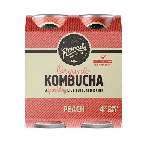 Remedy Peach Kombucha CAN