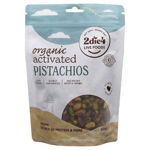 2Die4 Live Foods Pistachios Organic Activated