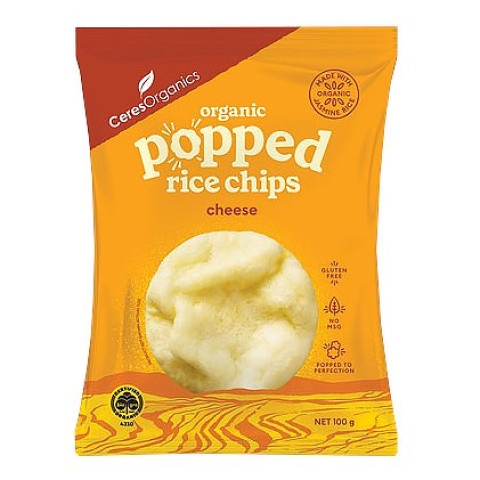 Ceres Organics Popped Rice Chips Cheese