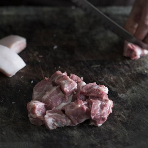 Feather and Bone Pork Diced Pastured (Fresh)