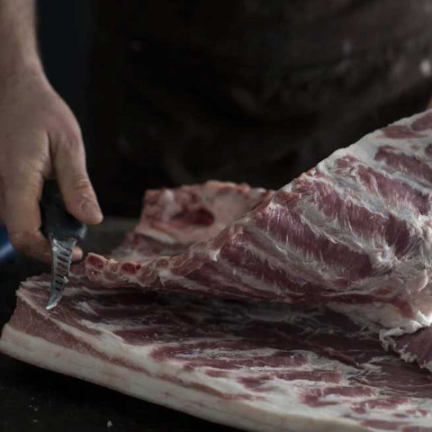 Feather and Bone Pork Ribs US Style Pastured (Fresh)