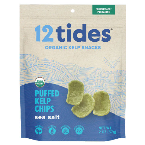 12 Tides Puffed Kelp Chips Sea Salt