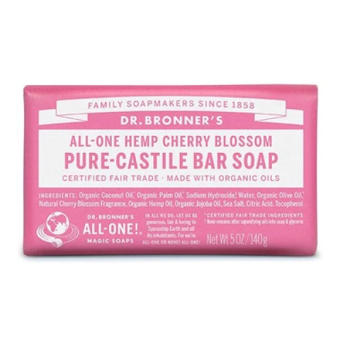 Dr Bronner's Pure-Castile Bar Soap Cherry Blossom