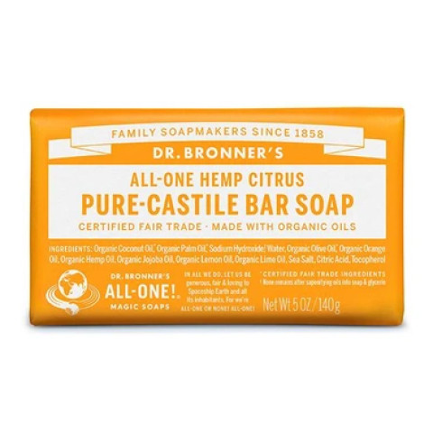 Dr Bronner's Pure-Castile Bar Soap Citrus