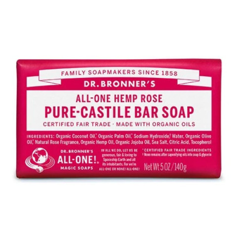 Dr Bronner's Pure-Castile Bar Soap Rose