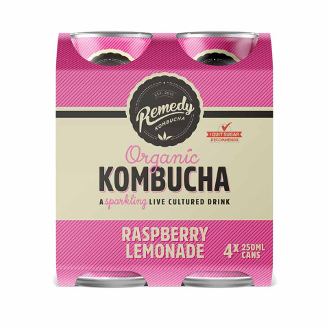 Remedy  Raspberry Lemonade Kombucha CAN