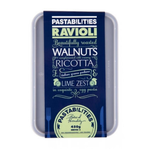 Pastabilities Ravioli - Roasted Walnut, Ricotta and Lime Zest Ravioli