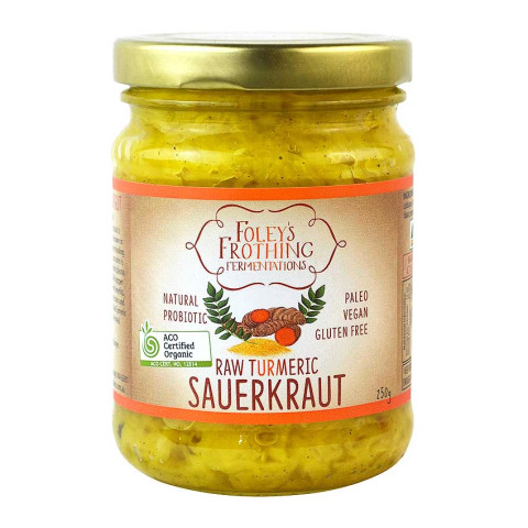 Foley’s Frothing Fermentations Raw Turmeric Sauerkraut