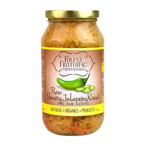Foley’s Frothing Fermentations Raw Smoky Jalapeno Kraut - Clearance