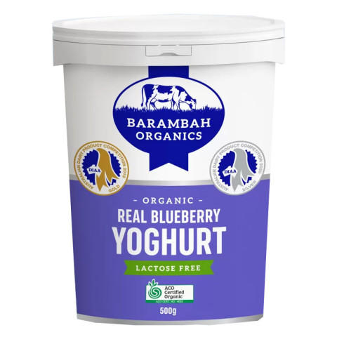 Barambah Organics Real Blueberry Yoghurt Lactose Free