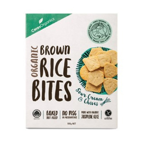 Ceres Organics Brown Rice Bites Sour Cream and Chives