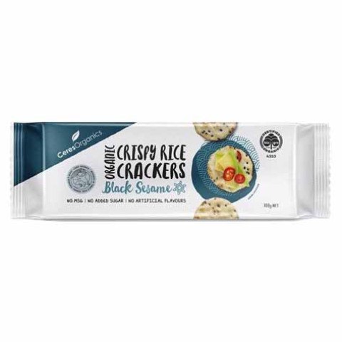 Ceres Organics Rice Crackers Black Sesame