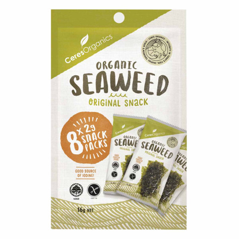 Ceres Organics Roasted Seaweed Snack Sea Salt Multipack