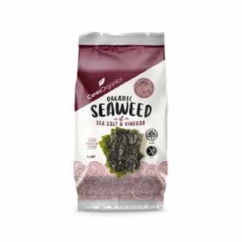 Ceres Organics Roasted Seaweed Snack Salt and Vinegar - Clearance