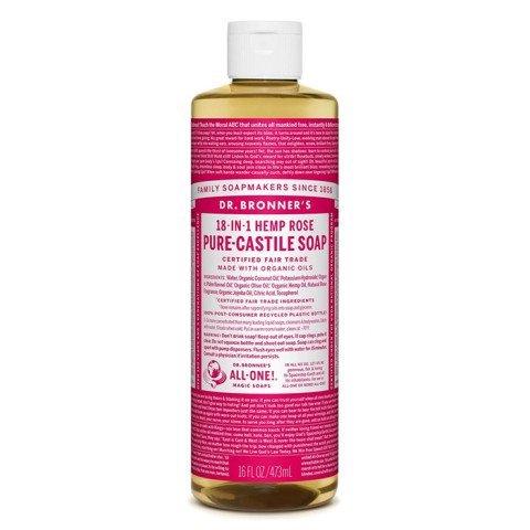 Dr Bronner's Pure Castile Liquid Soap Rose