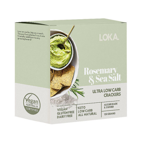 Loka Rosemary and Sea Salt Low Carb Crackers