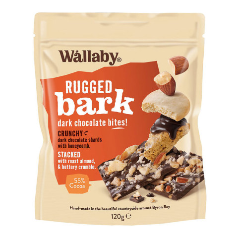 Wallaby Rugged Bark Dark Choc Bites Crumble
