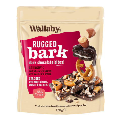 Wallaby Rugged Bark Choc Bites Pretzel