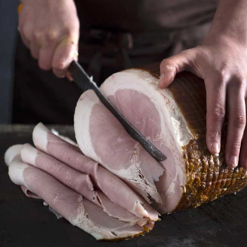 Feather and Bone Sliced Leg Ham Pastured Pork (Fresh)