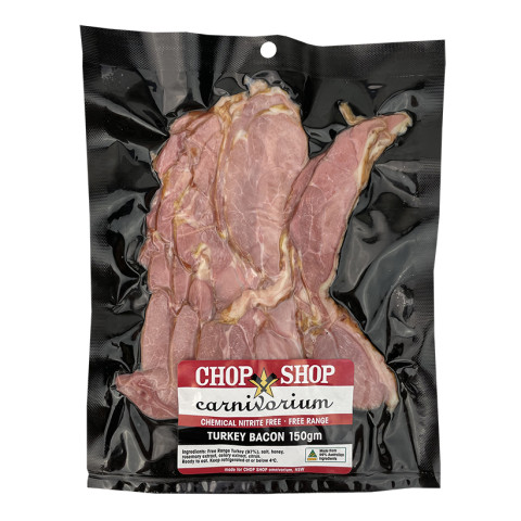 Chop Shop Carnivorium Smoked Turkey Bacon Chemical Nitrite Free