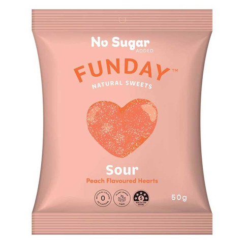 Funday Sour Peach Hearts