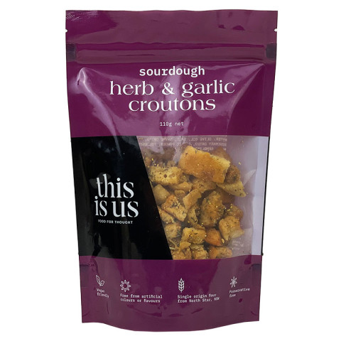 This Is Us Sourdough Herb and Garlic Croutons