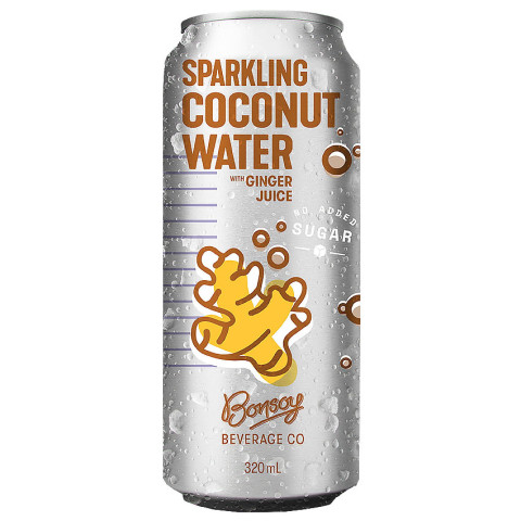 Bonsoy Beverage Co Sparkling Coconut Water with Ginger Bulk Buy