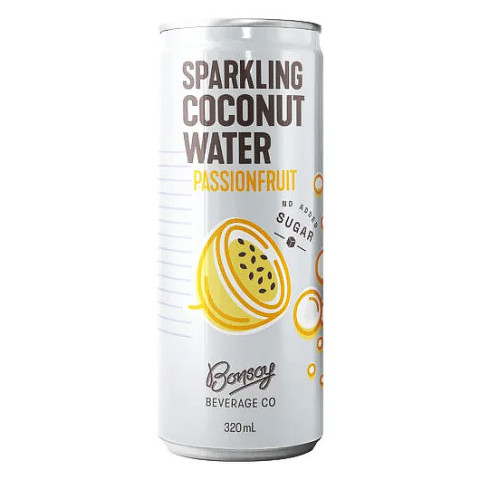 Bonsoy Beverage Co Sparkling Coconut Water with Passionfruit Bulk Buy