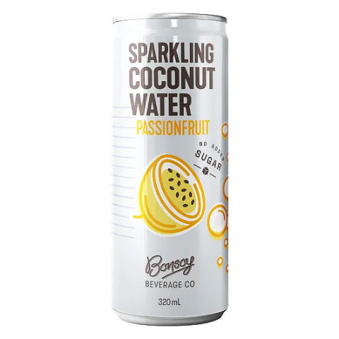 Bonsoy Beverage Co Sparkling Coconut Water with Passionfruit