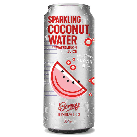 Bonsoy Beverage Co Sparkling Coconut Water with Watermelon Bulk Buy