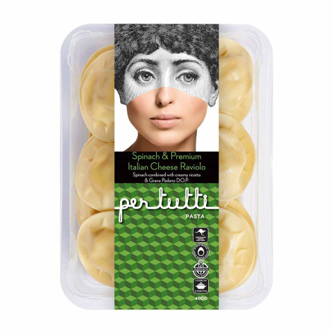 Per Tutti Spinach and Premium Italian Cheese Raviolo