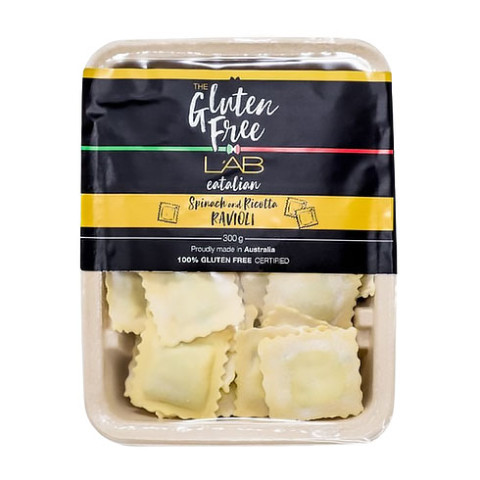 Gluten Free Lab Spinach and Ricotta Ravioli