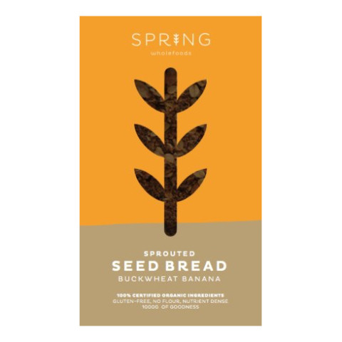Spring Wholefoods Sprouted Seed Bread Banana and Buckwheat - Clearance