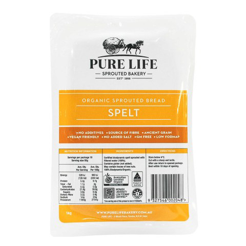 Pure Life Sprouted Spelt Bread