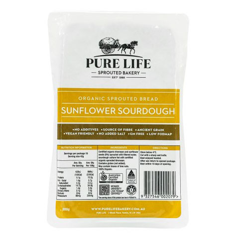 Pure Life Sprouted Bread Sunflower Sourdough - Clearance