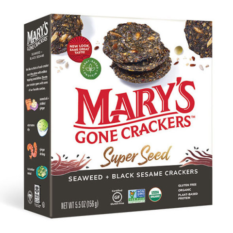 Mary’s Gone Crackers Super Seed Seaweed Black Sesame Crackers