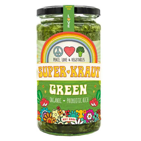 Peace Love and Vegetables Superkraut Green