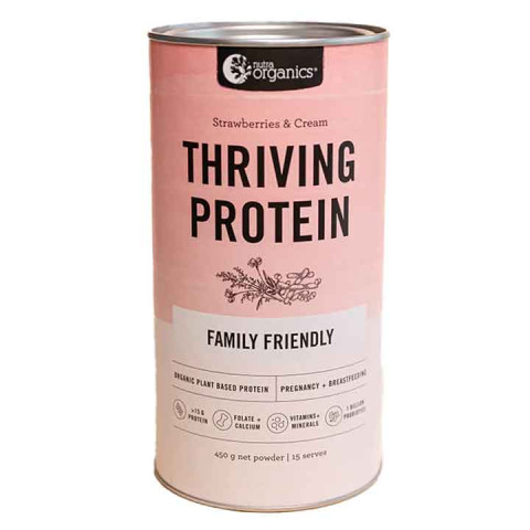 Nutra Organics Thriving Protein Family Friendly Strawberries and Cream